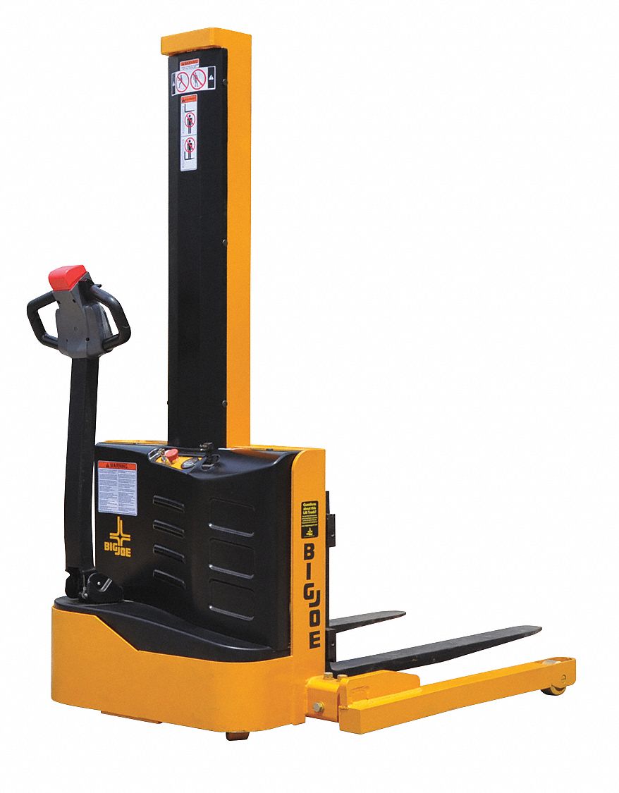 BIG JOE Powered Straddle Stacker, 2,200 lb Load Capacity 53ZA06S22