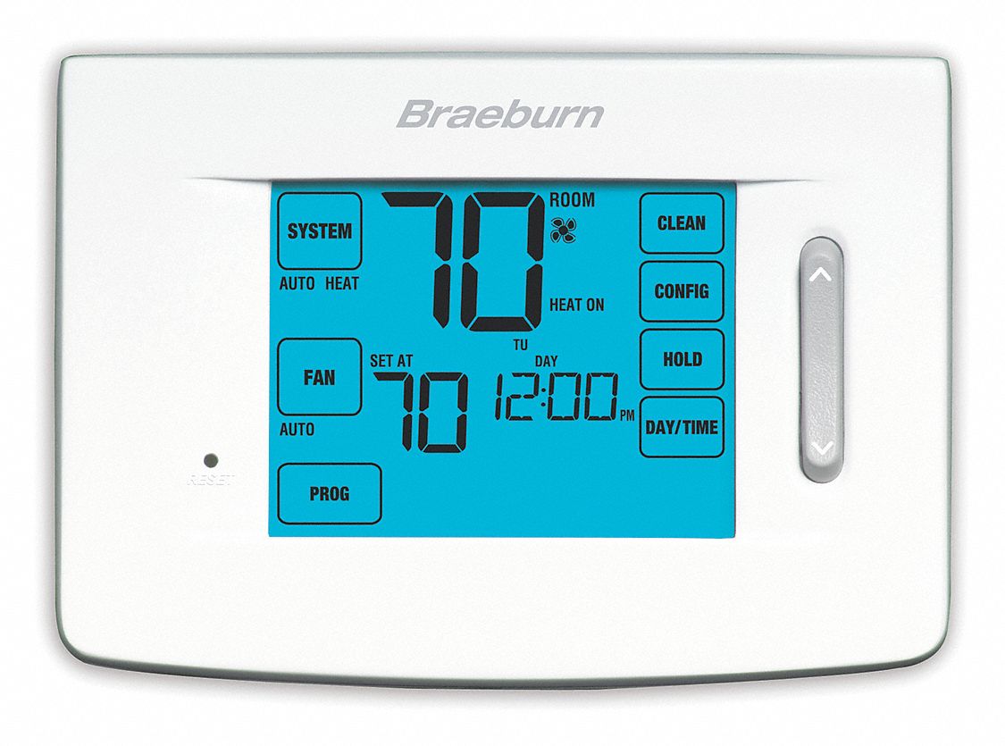 BRAEBURN, Heat Pump Systems, 52 Day/7 Day, Low Voltage Thermostat