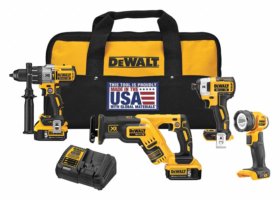 DEWALT 20V MAX, Cordless Combination Kit, 20V DC Voltage, Number of
