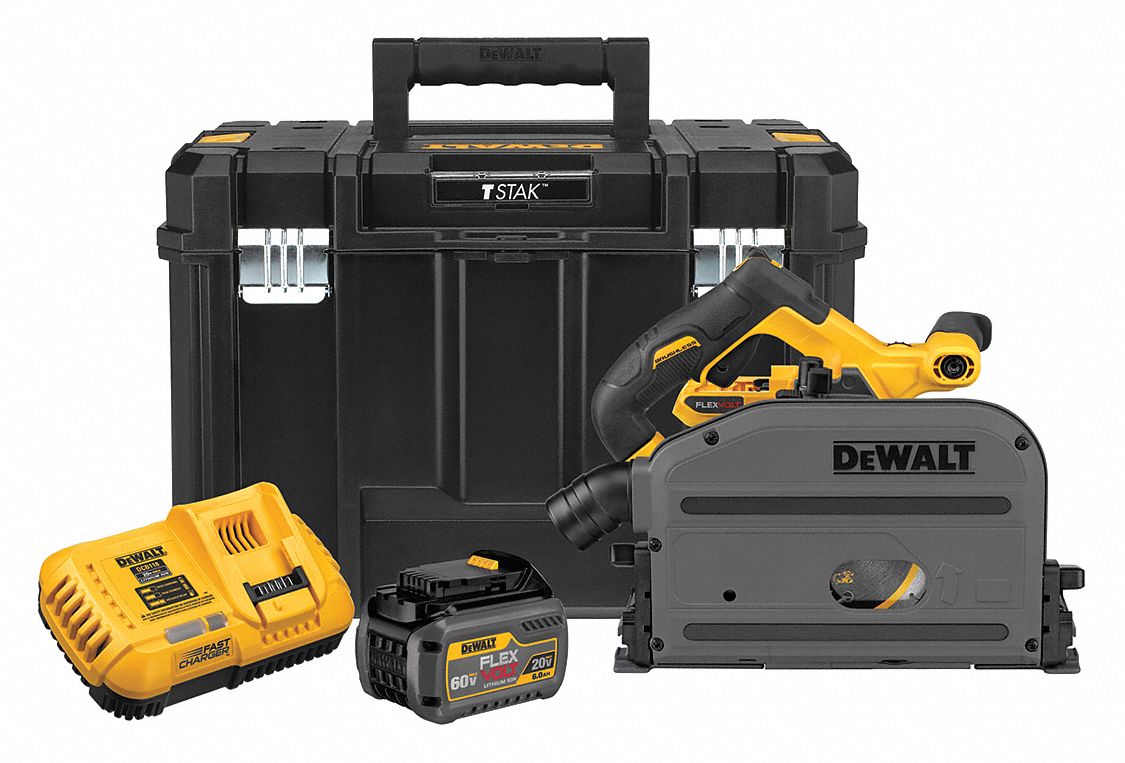 DEWALT 60.0V Cordless Track Saw Kit, 21/8" Cutting Thickness, Battery