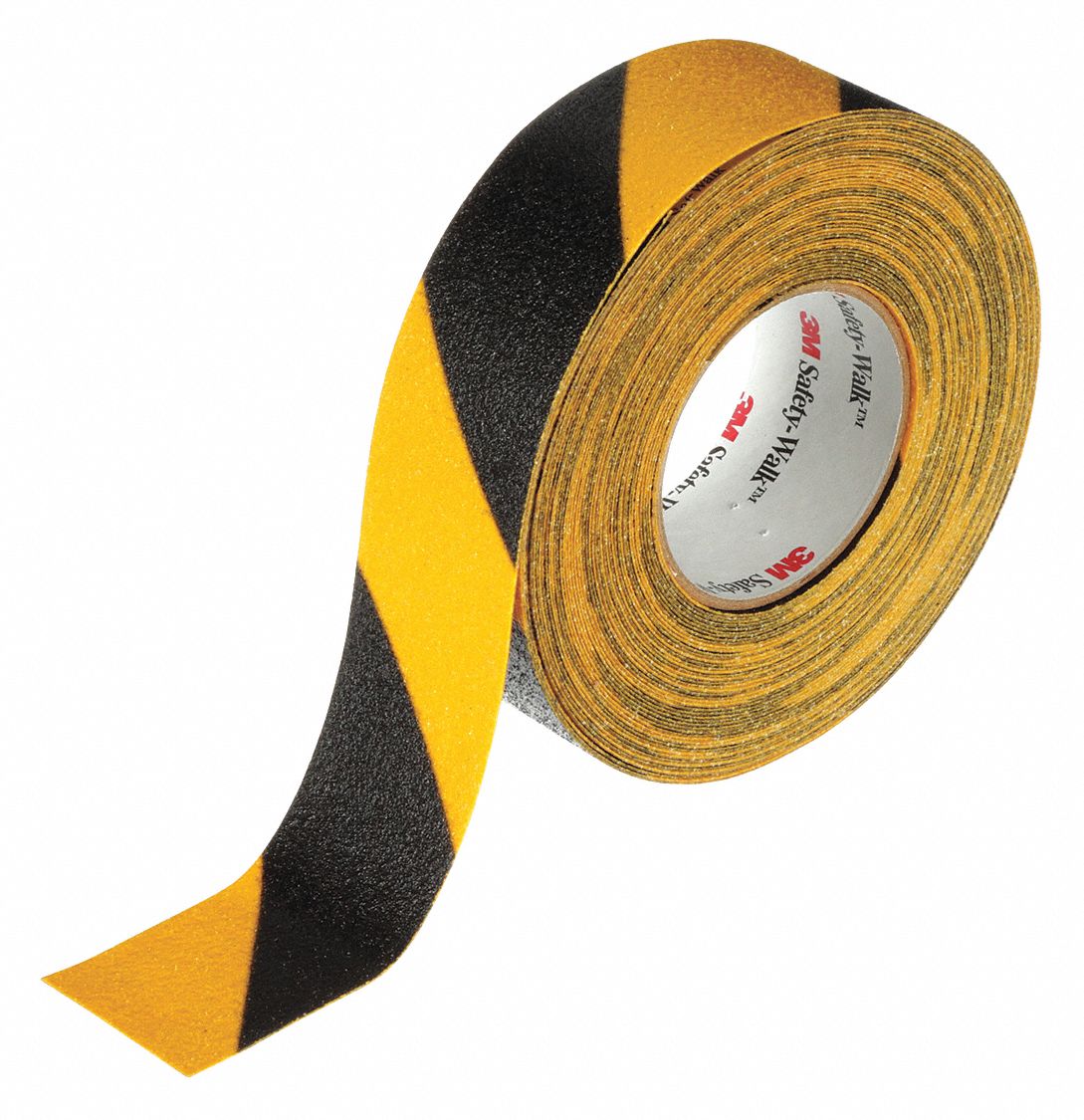 3M Striped Black/Yellow AntiSlip Tape, 2 in x 60 ft, 60 Grit Aluminum