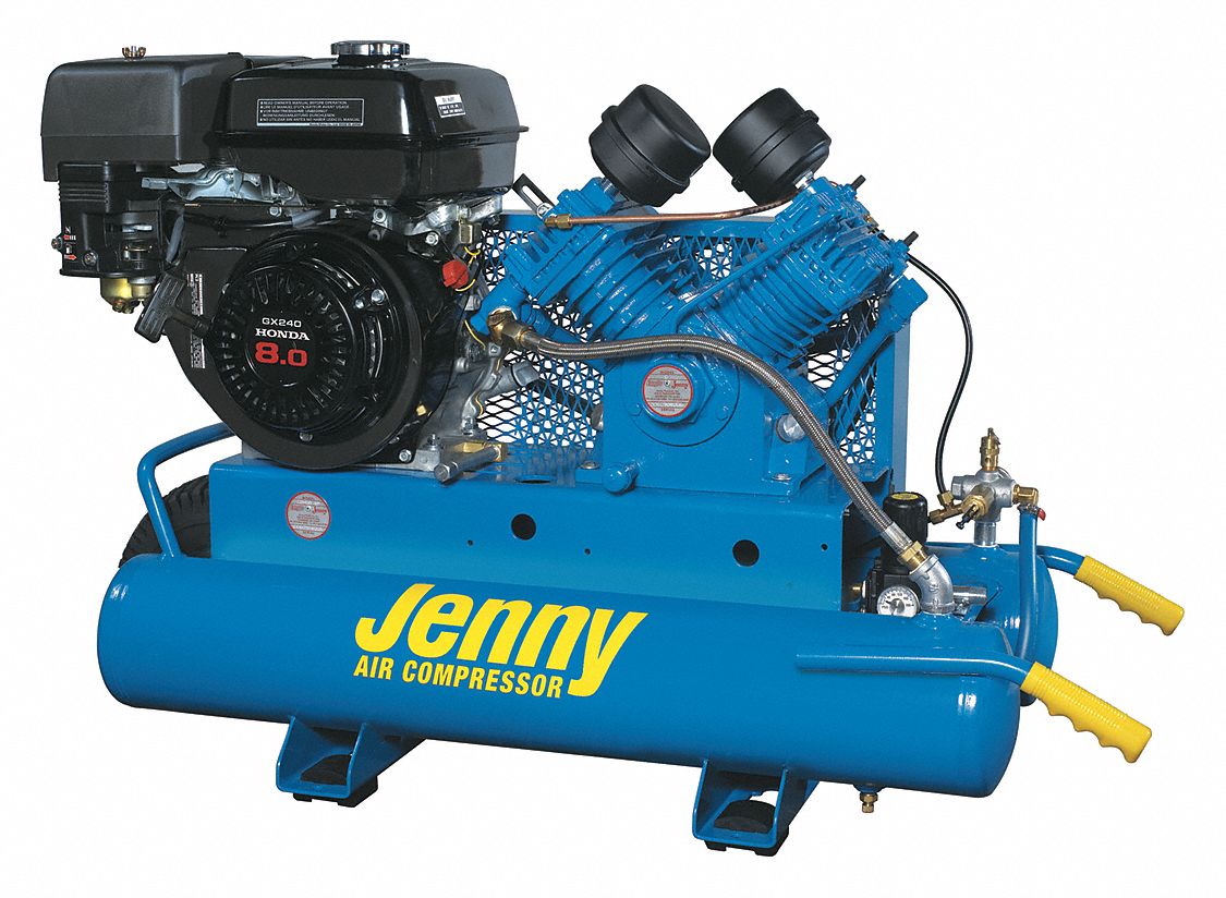 JENNY 8 gal. 9.0 HP Wheelbarrow Portable Gas Air Compressor 54DH98