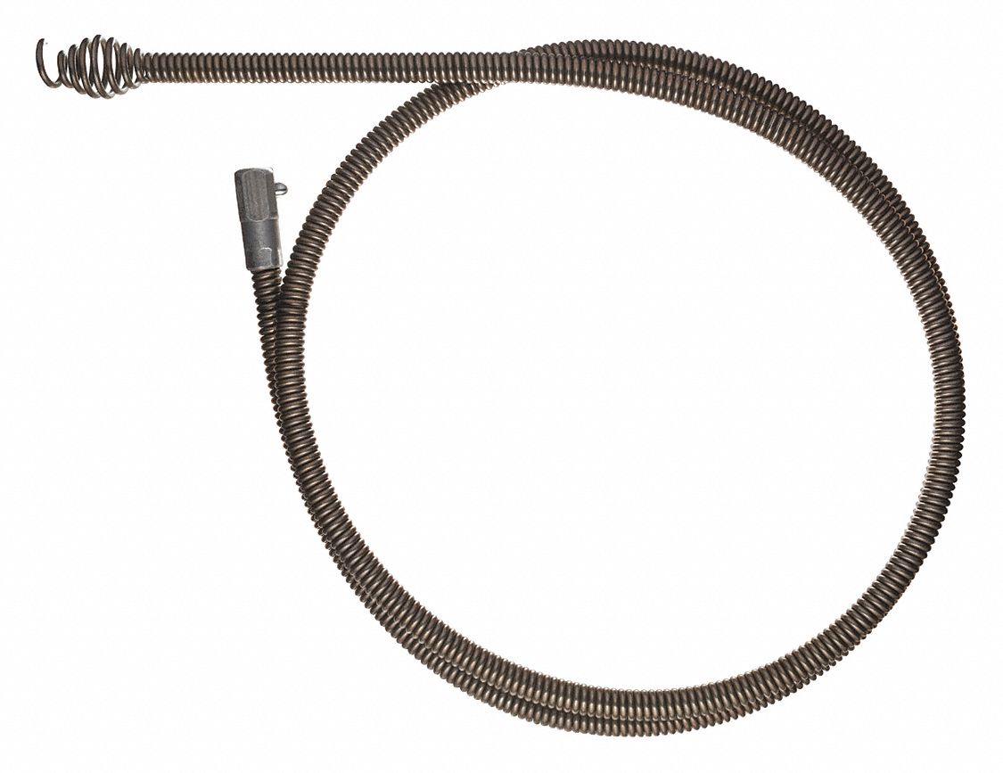 MILWAUKEE Drain Cleaning Cable Hollow Core, 1/2 in x 6 ft Size