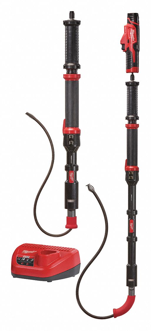 MILWAUKEE Closet Auger Kit, 1/2" Cable Size, 12V 54DM19257721