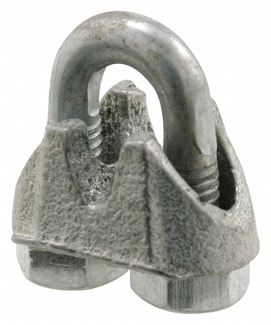 PRIMELINE, Steel, Natural, Cable Clamp 54DR31GD 12251 Grainger