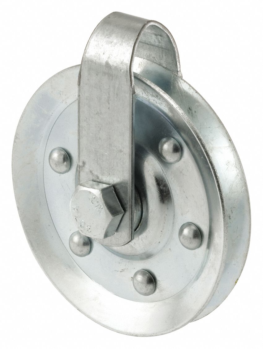 PRIME-LINE Pulley Strap and Bolt, Steel, Galvanized, 3 in Length (In