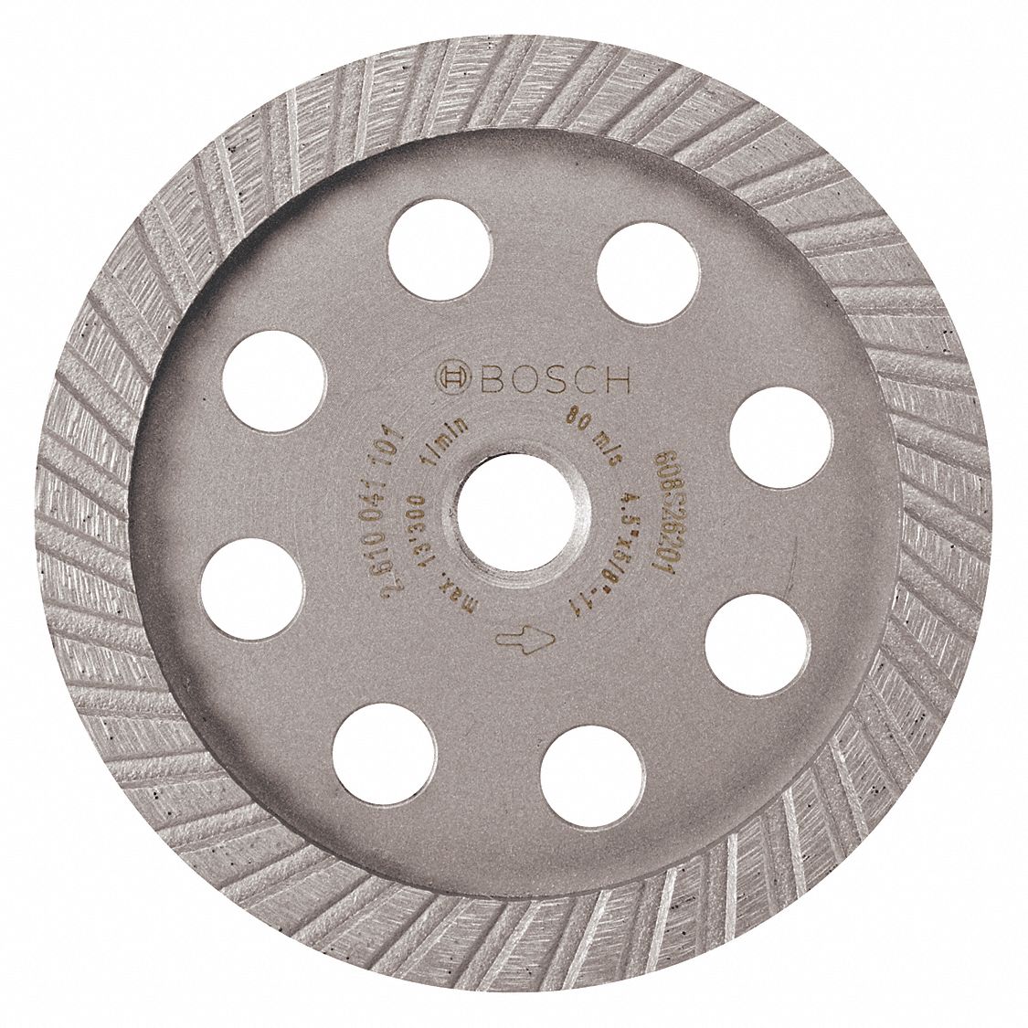 BOSCH Segment Cup Grinding Wheel 4 1/2 in Abrasive Wheel Dia, 13,300