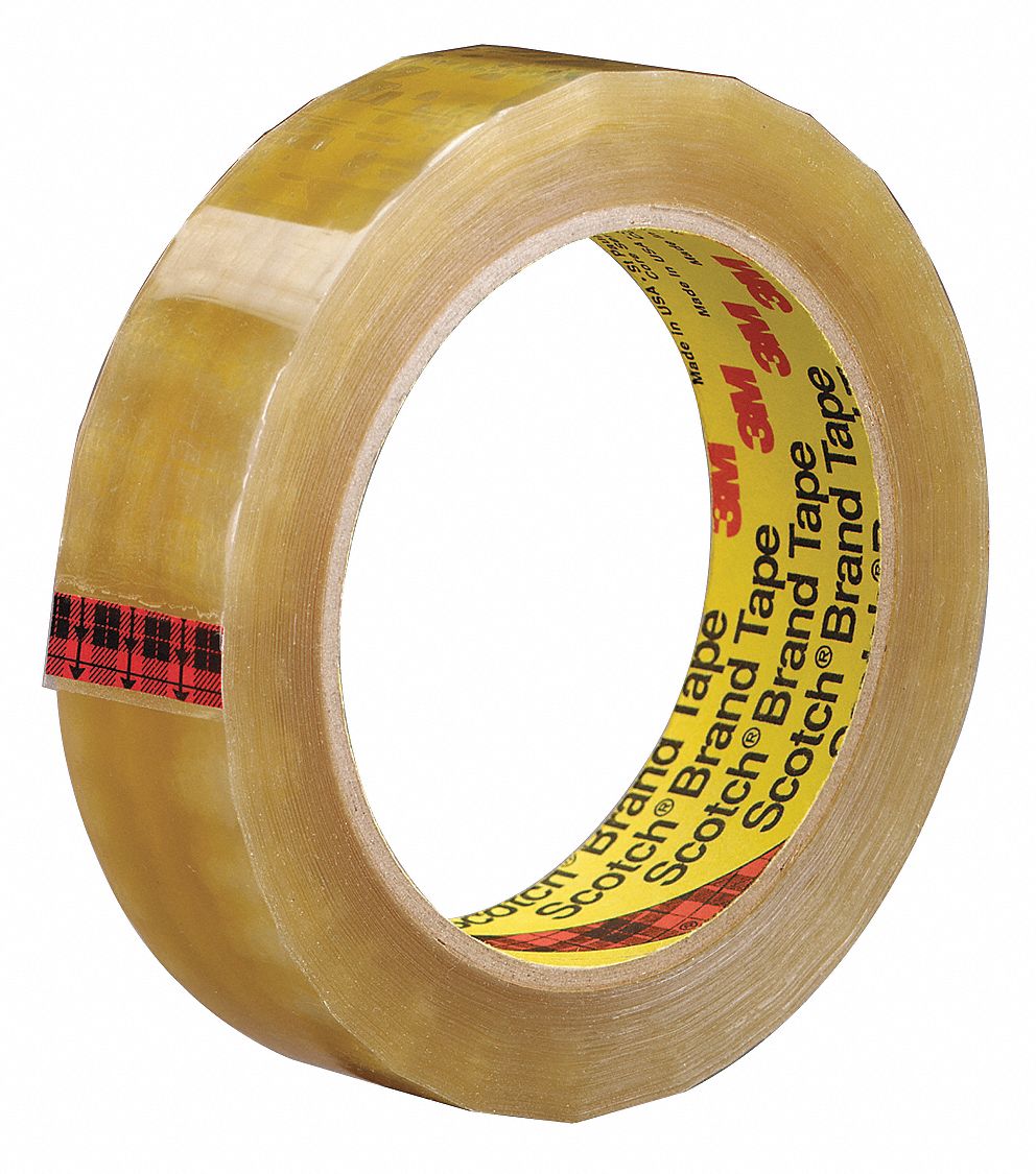 SCOTCH UPVC Carton Sealing Tape, Rubber Adhesive, 13mm X 66m, 72 PK