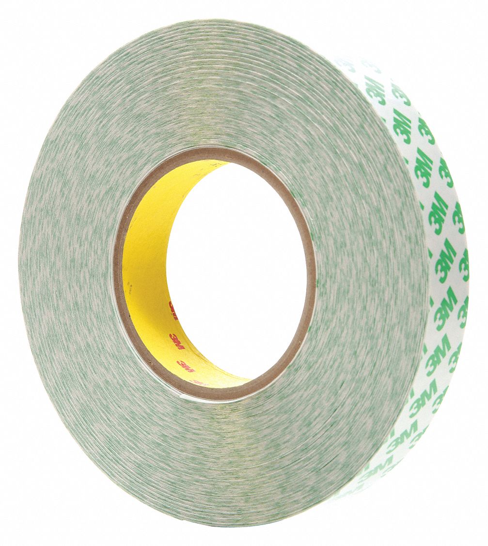 3M PVC Double Sided Film Tape, Acrylic Adhesive, 10 1/5 mil Thick, 25 mm X 50 m, White 54EN47