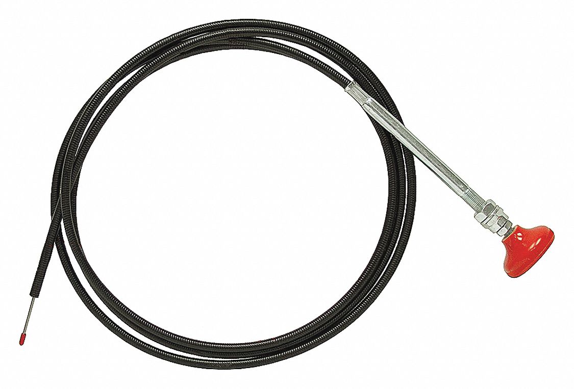BUYERS PRODUCTS Valve Control Cable, 120" L, SS, Black 54EP29