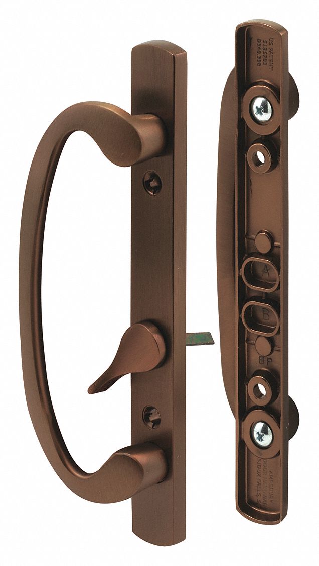 PRIMELINE, Mortise Latch, Patio Door Handle Set 54FY36C 1281 Grainger