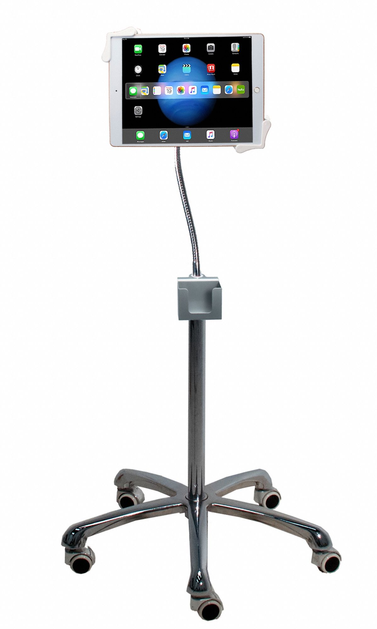 CTA DIGITAL Tablet Gooseneck Floor Stand Silver, Plastic/Steel, 26 in