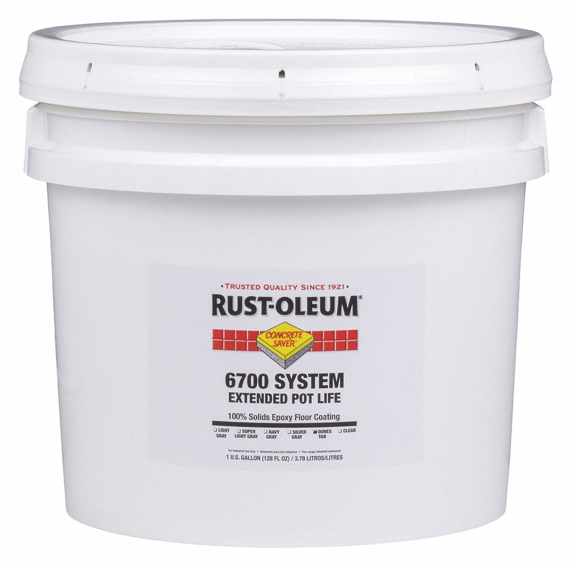 RUSTOLEUM Dunes Tan Paint, Gloss Finish, 100 sq ft/gal Coverage, Size