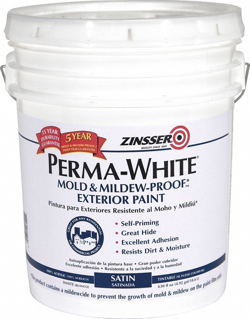 ZINSSER, White, 5 gal Size, Interior Paint 54GD7902700 Grainger