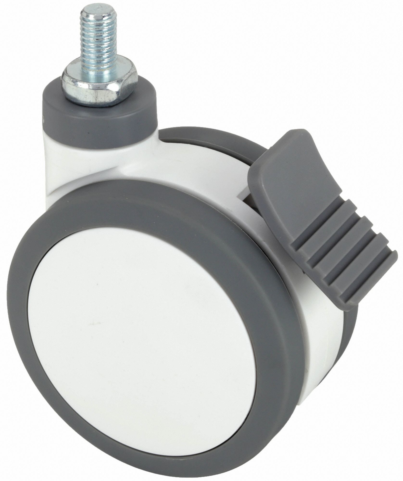 3 15/16 in Wheel Dia., 220 lb, TwinWheel Threaded Stem Caster 54JE09