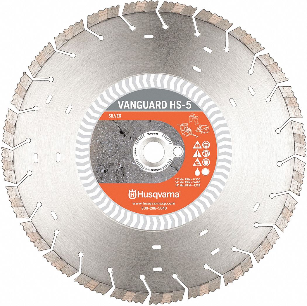 HUSQVARNA Masonry Saws, Diamond Saw Blade, Brick Materials Cut, 14 in