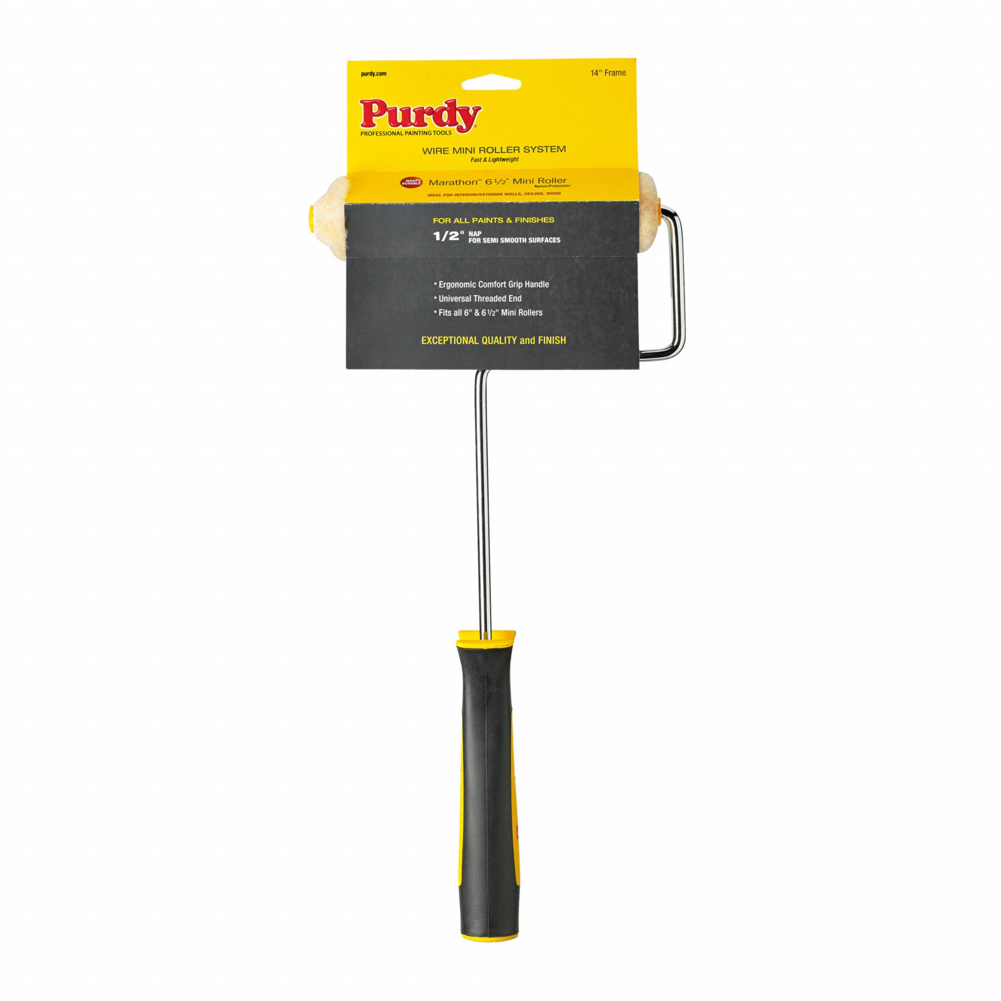 PURDY, 6 1/2 in Roller Lg, 14 in Overall Lg, Paint Roller Kit 54JF75