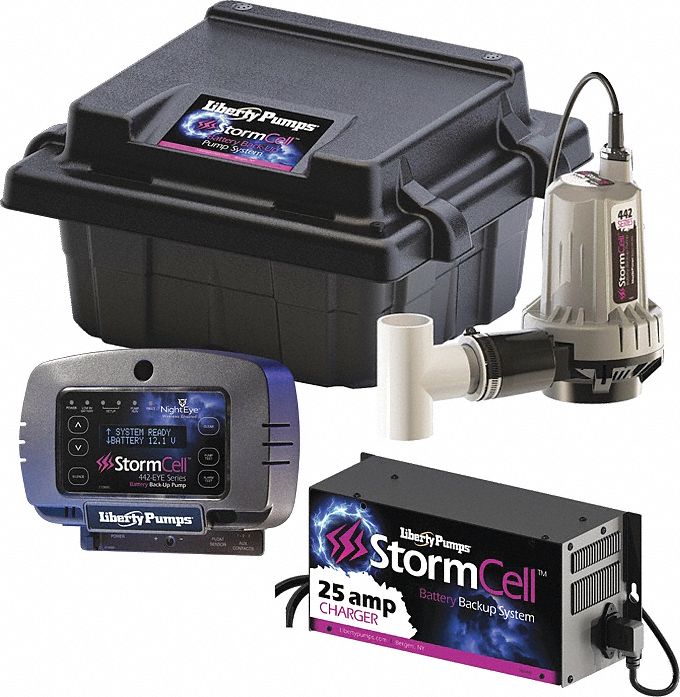 LIBERTY PUMPS Battery Backup Sump Pump, 12V DC, 11/2 in FNPT Discharge