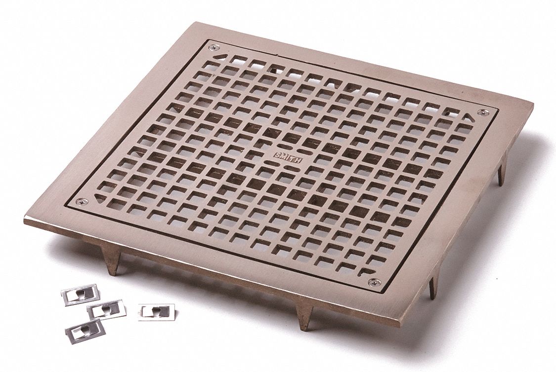 JAY R. SMITH MFG. CO Floor Drain Grid, For Use With 12 in Square Floor