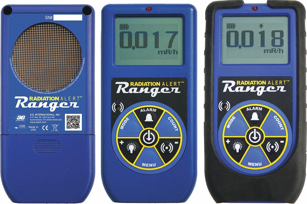 RADIATION ALERT Radiation Survey Meter, LCD, NIST 54JJ20RANGER