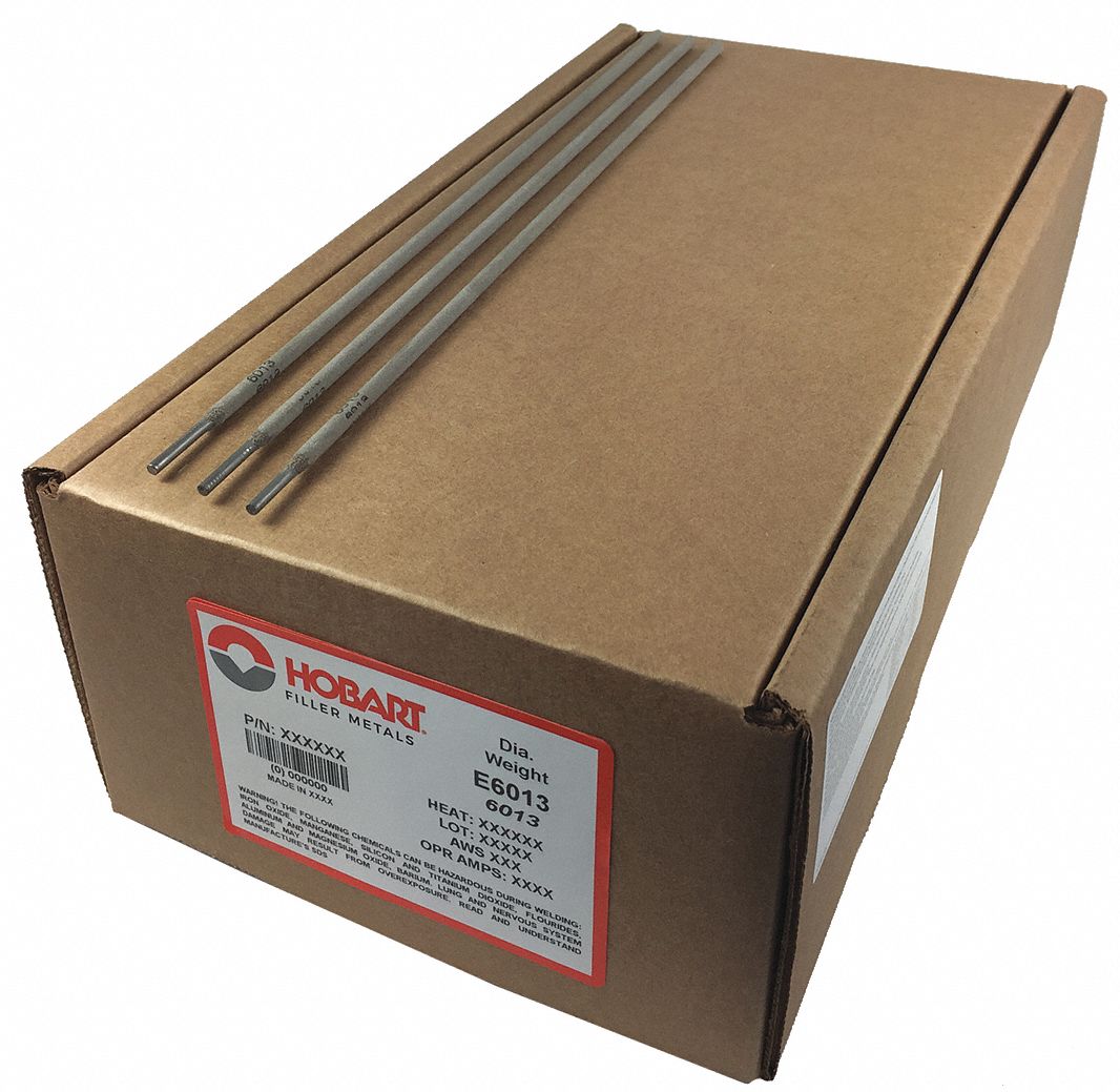 HOBART Stick Electrode Carbon Steel, E6013, 1/8 in x 14 in, 50 lb
