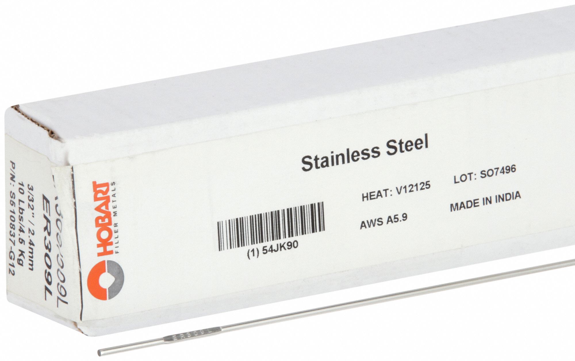 HOBART, Stainless Steel, ER309/309L, TIG Welding Rod 54JK9054JK90 Grainger