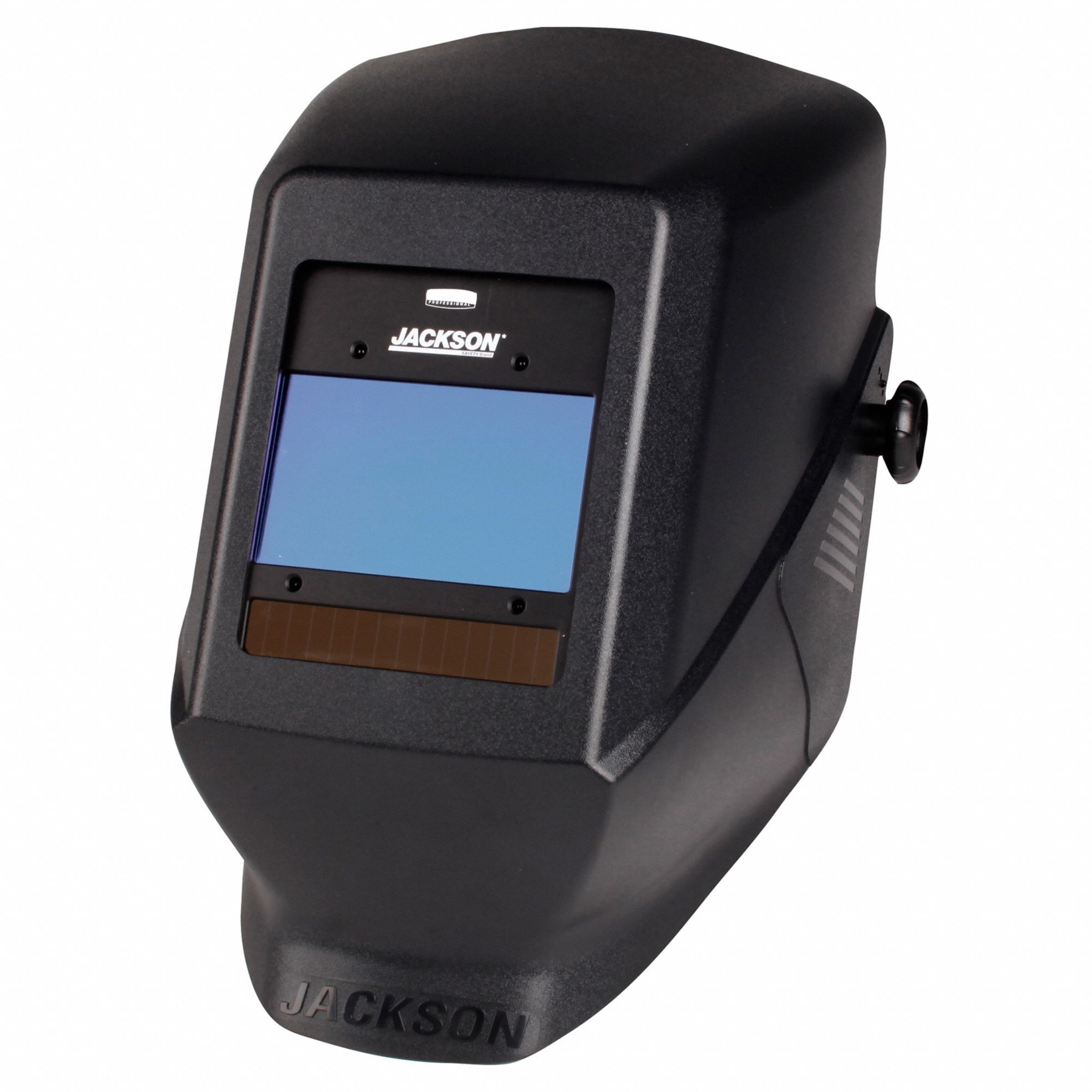 JACKSON SAFETY Welding Helmet AutoDarkening, 4 Arc Sensors, Black, W9