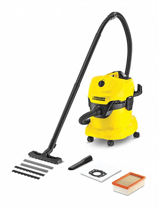 KARCHER Shop Vacuum, 5.3 gal., Nylon, 78 cfm 54LM44WD 4 Grainger