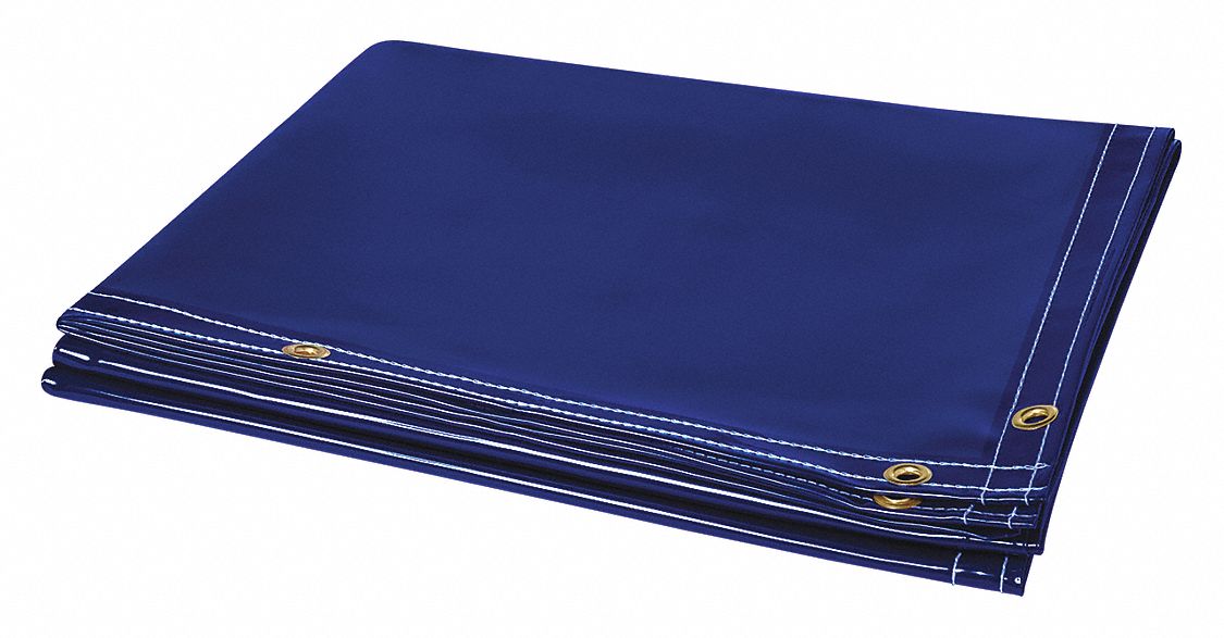 STEINER Transparent Vinyl Welding Curtain, 6 ft H x 6 ftW x 0.014 in