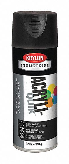 KRYLON INDUSTRIAL K01602A07 Spray Paint,Ultra Black,UltraFlat