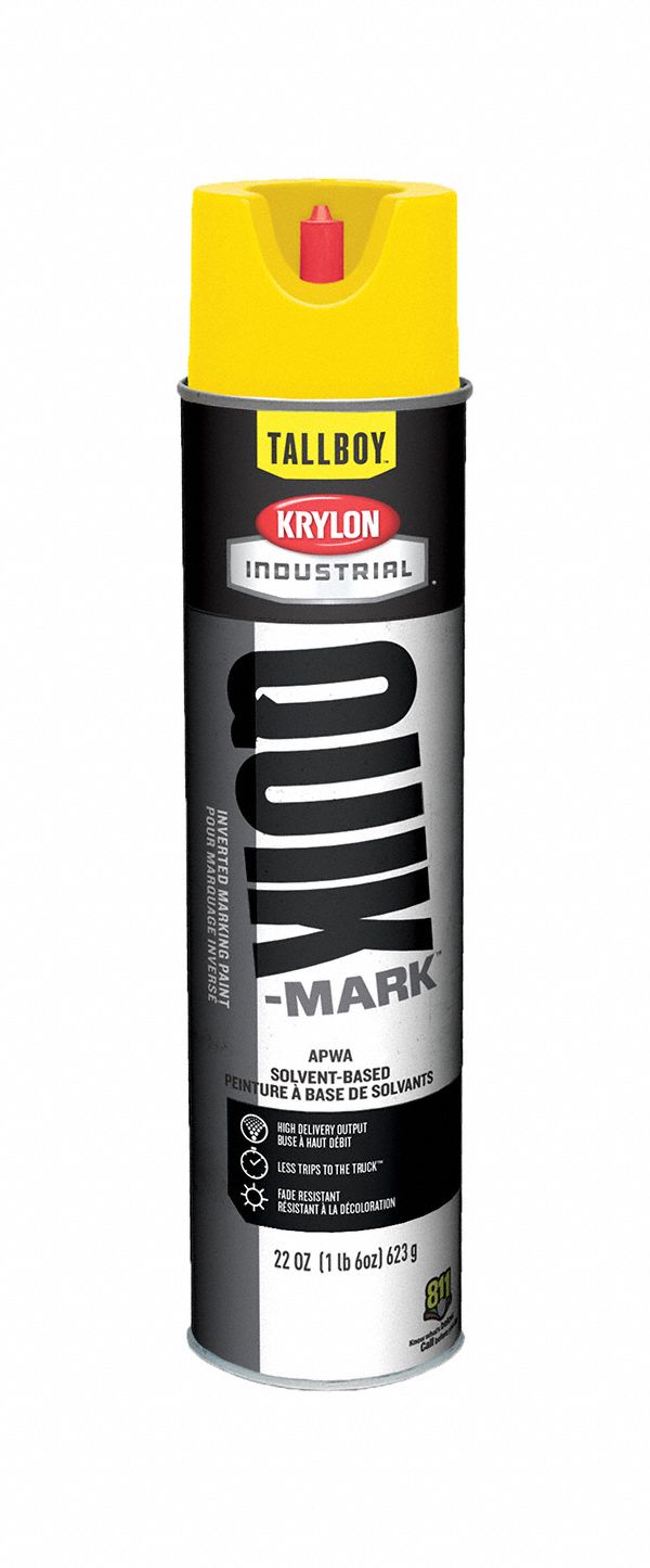 KRYLON INDUSTRIAL, Inverted Paint Dispensing, High Visibility Yellow