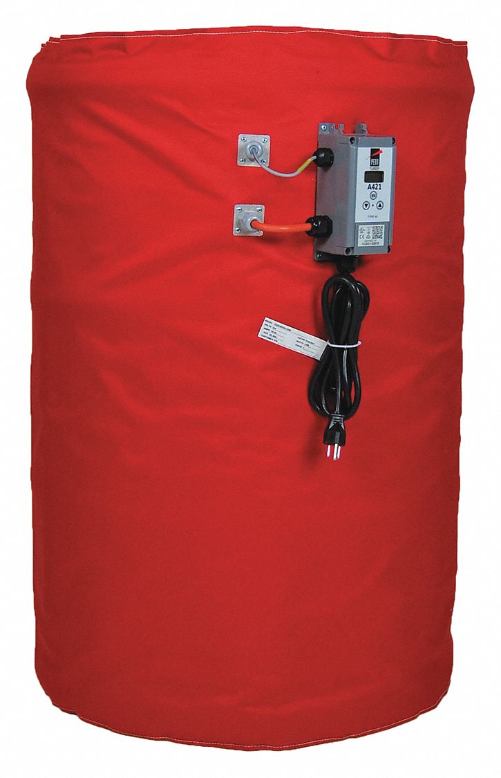 BRISKHEAT Drum Heater, Electric, 750 W Watts, 55 gal, 240 V Voltage, 3.1 A Amps AC, 70 in Length