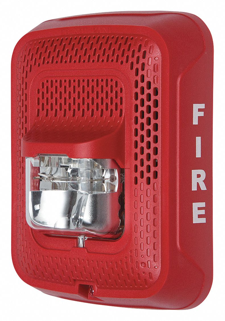 SYSTEM SENSOR Speaker Strobe, Speaker Strobe, Red 54TP92SPSRL Grainger