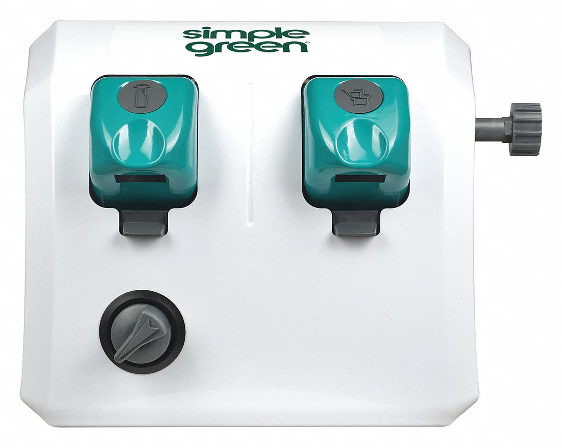 SIMPLE GREEN, Wall Mount Dispenser, 5 Chemicals Dispensed, Dilution