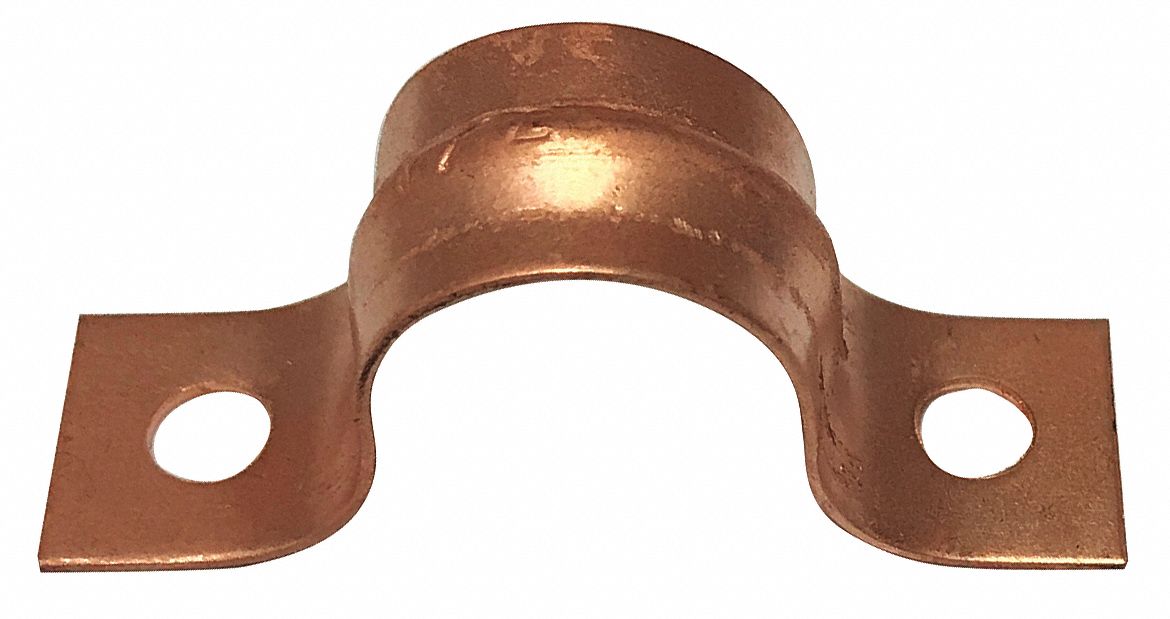 GRAINGER APPROVED Pipe Strap Copper, 1/2 in Pipe Size, 7/8 in Tube