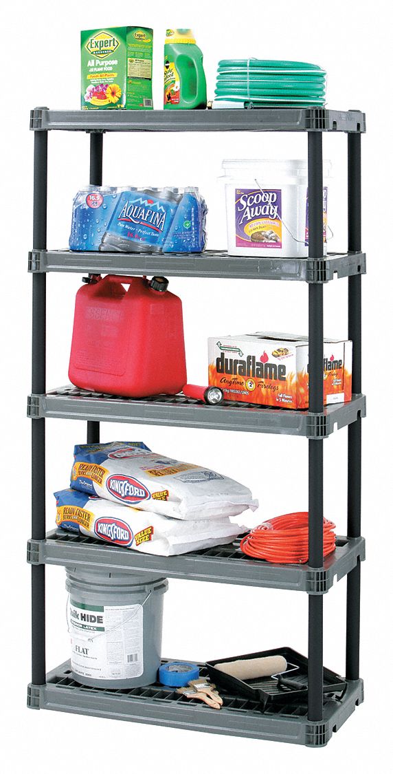 PLANO MOLDING, 36 in x 18 in, 74 in Overall Ht, Plastic Shelving 54VJ03961805 Grainger