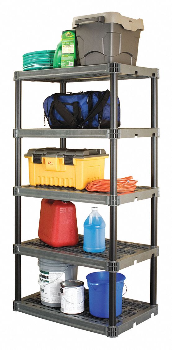 PLANO MOLDING, 36 in x 24 in, 74 in Overall Ht, Plastic Shelving 54VJ04962493 Grainger