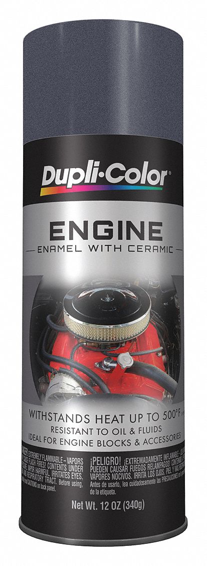 DUPLI-COLOR Engine Enamel, Cast Iron Gray, 16 oz. Size - 54VL31