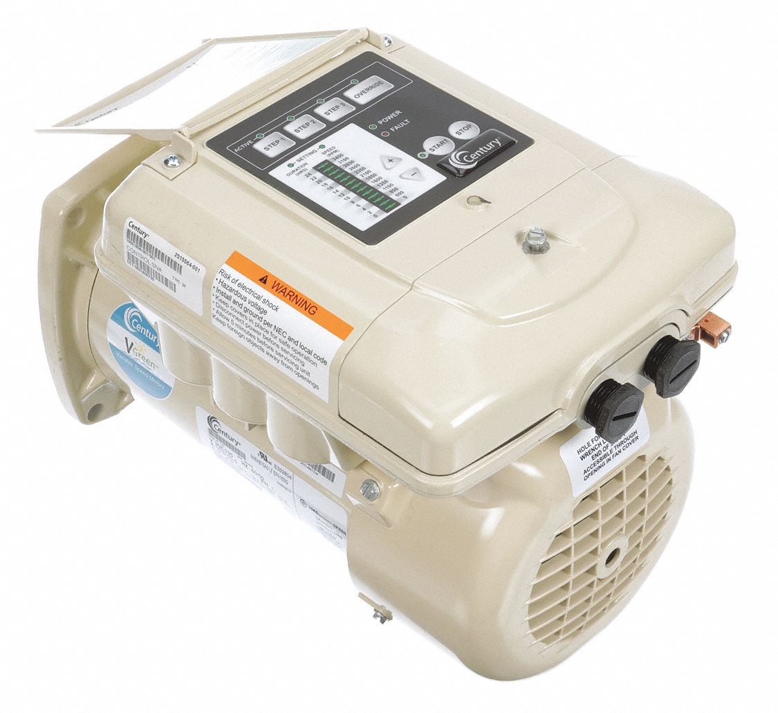 CENTURY Pool Pump Motor, 1 13/20 HP, ECM, Nameplate RPM 6003,450, 48Y