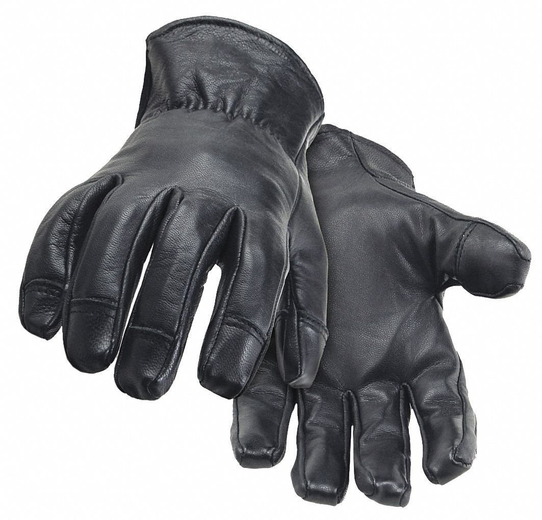 HEXARMOR NeedlestickResistant Gloves, L, Goatskin, Black, Cotton Glove
