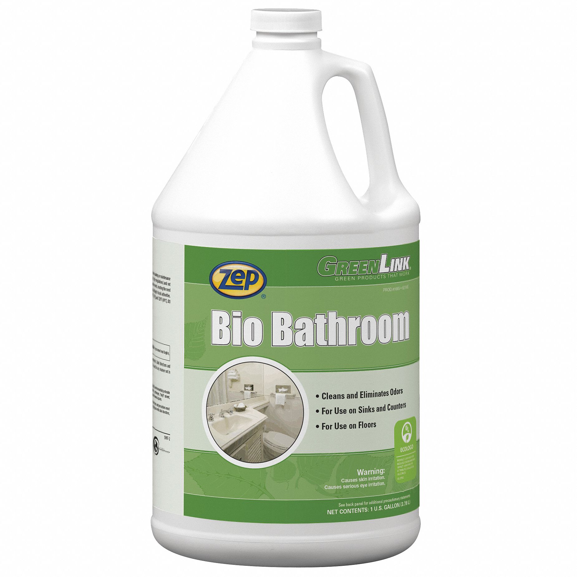 ZEP, Jug, 1 gal Container Size, Biological Bathroom Cleaner 54ZL75
