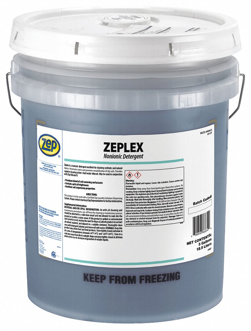 ZEP, Bucket, 5 gal, Laundry Detergent Booster 54ZM1086635 Grainger