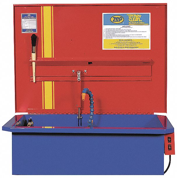 ZEP Metal Parts Washer Basin, Blue, Red 54ZR98915301 Grainger