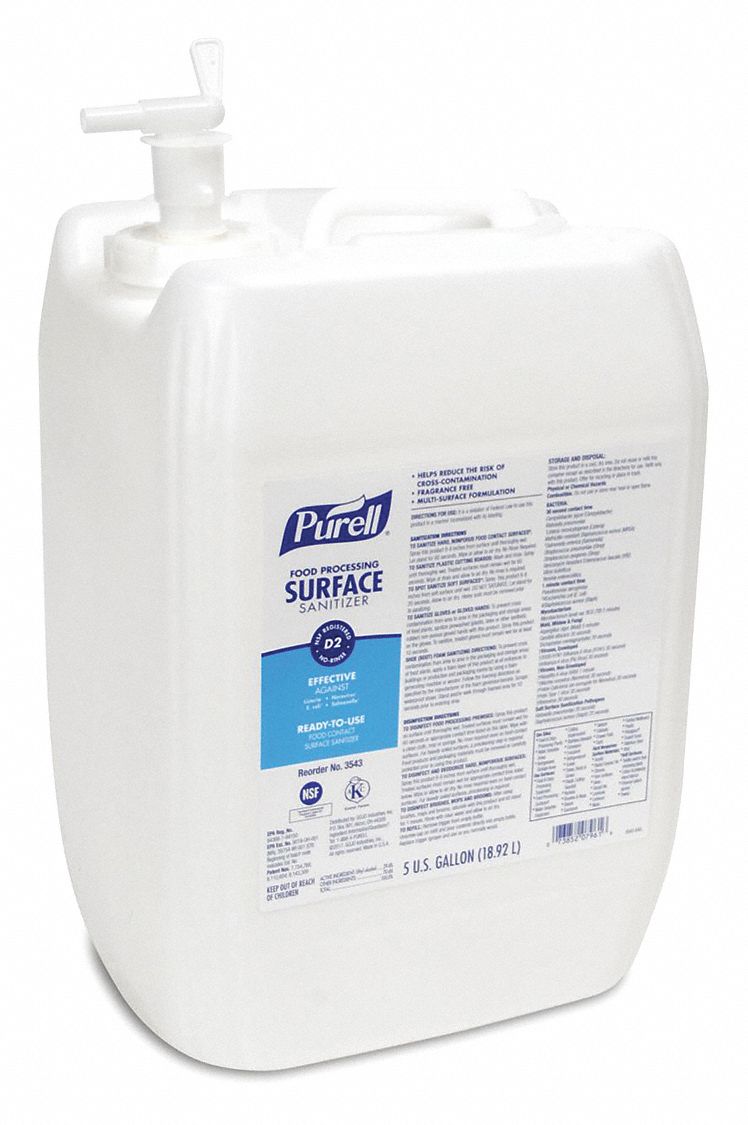 PURELL Disinfectant and Sanitizer, 5 gal Cleaner Container Size, Bottle