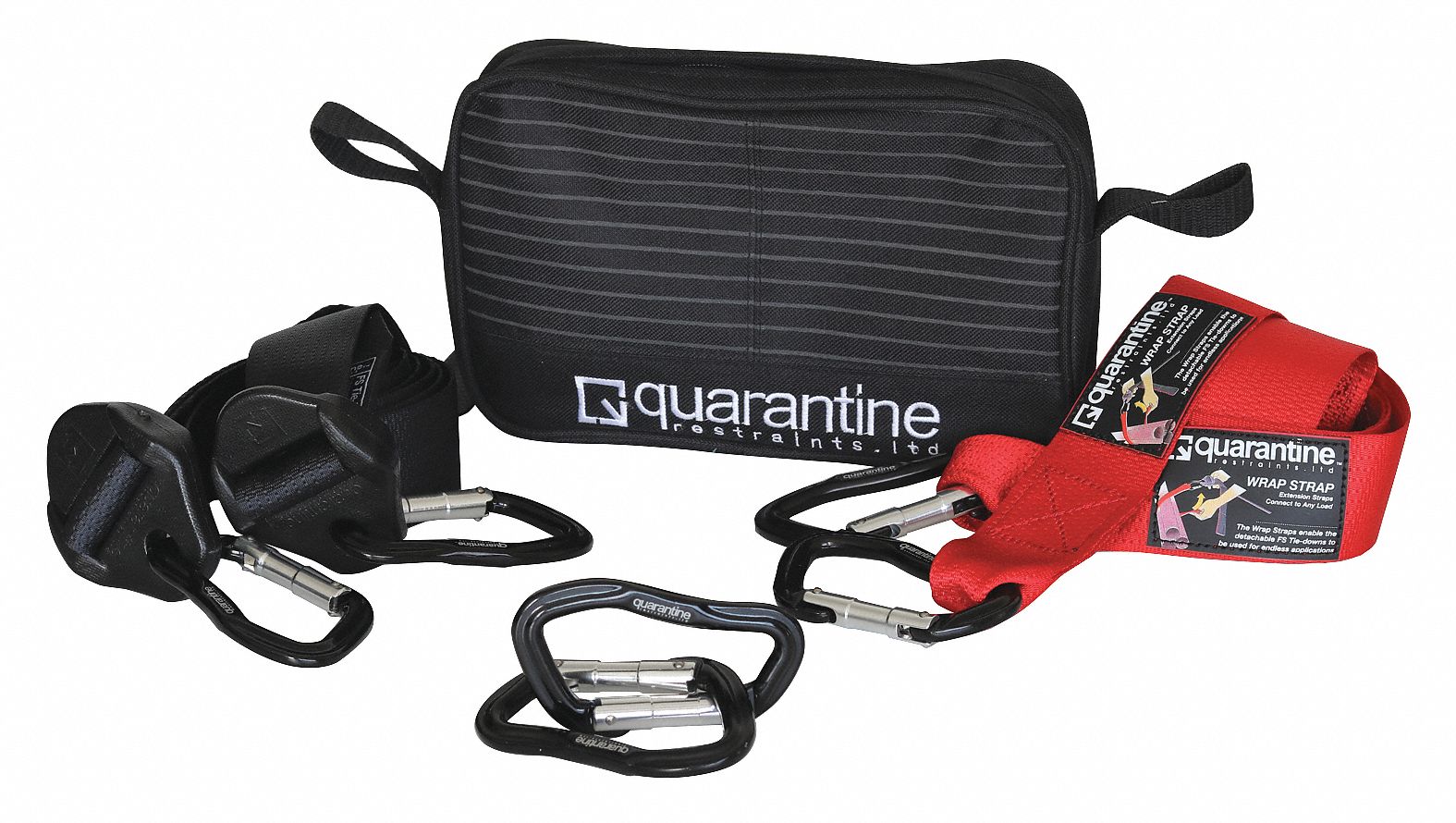 Black, Carabiner/Carrying Case/TieDown Strap/Wrap strap, Tie Down