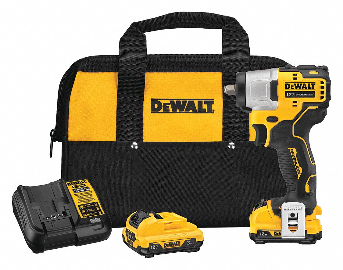 DEWALT Cordless, Impact Wrench, 12V DC, 200 ftlb Breakaway Torque