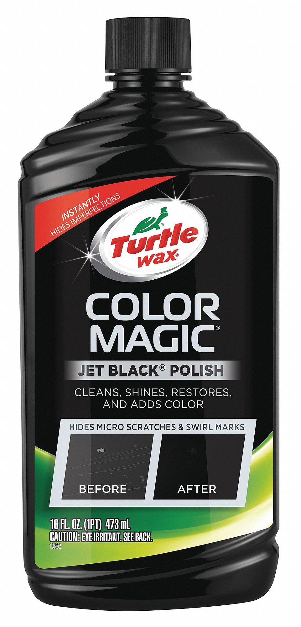 TURTLE WAX 16 oz. Plastic Bottle Car Polish, Black 55AK16T374KTR Grainger
