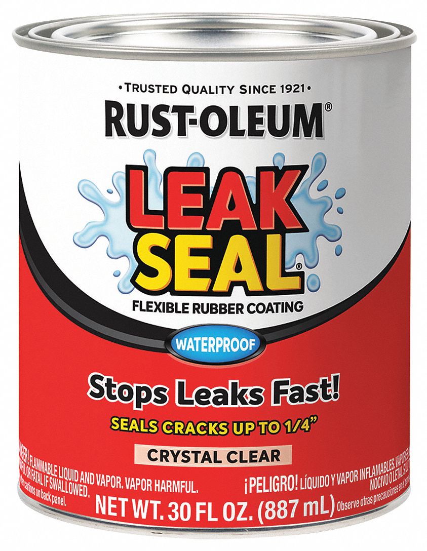 RUSTOLEUM Leak Sealer, 30 oz Net Weight, Clear 55CN38275116 Grainger
