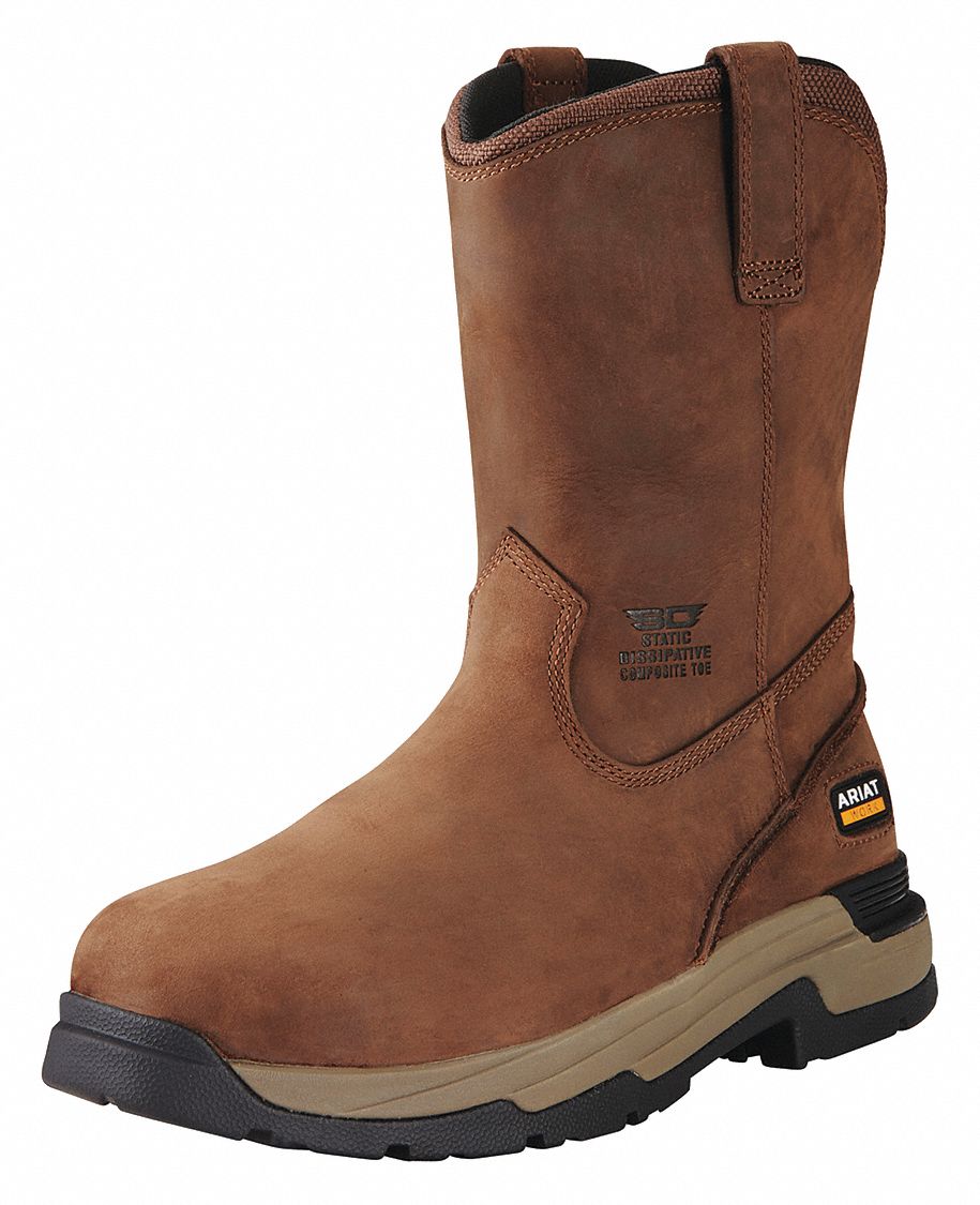 ARIAT Wellington Boot, 12, D, Men's, Oily Distressed Brown, Composite Toe Type, 1 PR 55CT84