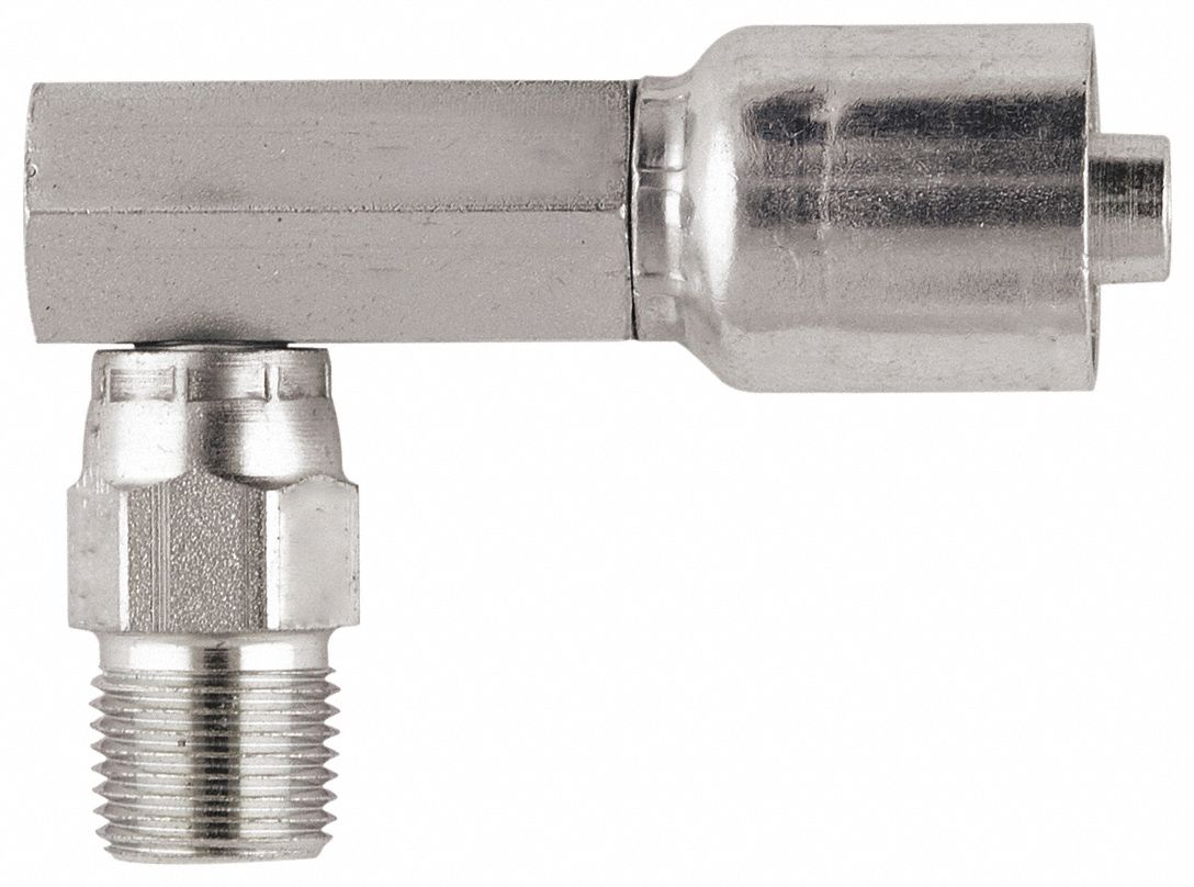 PARKER Hydraulic Crimp Fitting, Fitting Material Steel x Steel, Fitting